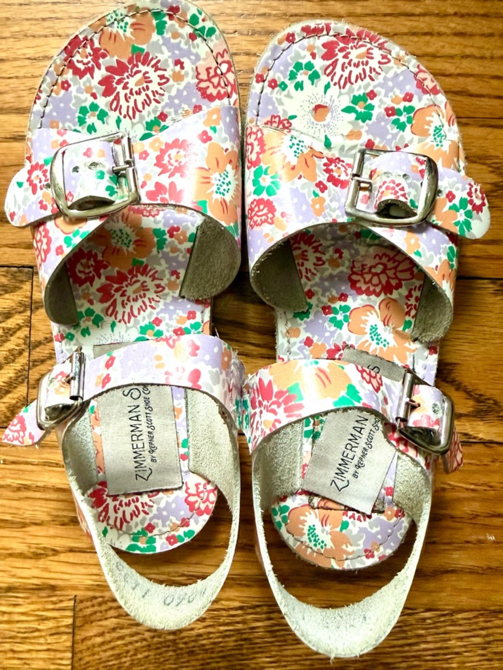 Minnow x Zimmerman Rosa Vine Floral Sandals Girls Size 10